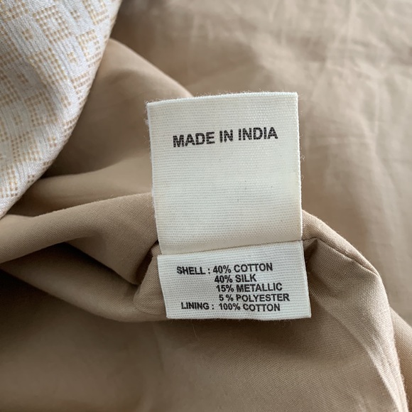 Fabindia Cream Mens Bandi Silk Blend Nehru Overcoat Size 42 - Picture 4 of 5